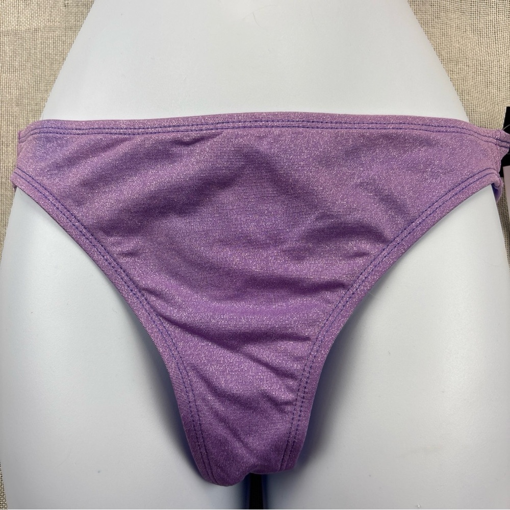 California Waves Juniors Metallic Bikini Bottom Size Medium